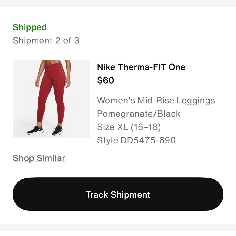 Nike Therma-FIT pomegranate/black 2-piece - Picture 5 of 6